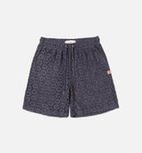 Crochet Mens Shorts - Black