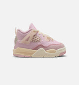 Air Jordan 4 Retro Pink Pearl And Iced Carmine Infant Toddler Lifestyle Shoe - Iced Carmine/Iced Carmine/Coconut Milk/Anthracite/Muslin/Pinksicle