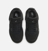 Air Jordan 4 Retro Black Cat Preschool Lifestyle Shoe - Black/Black/Light/Graphite