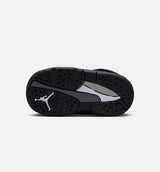 Air Jordan 8 Retro Chrome Black And Light Graphite Infant Toddler Lifestyle Shoe - Black/White/Light Graphite