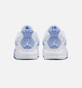 Air Jordan 4 Retro Aluminum Infant Toddler Lifestyle Shoe - White/Aluminum/Blue Tint/Oil Green