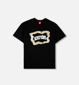 Taupe Mens Short Sleeve Shirt - Black