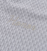 Textured Knit Quarter Zip Mens Short Sleeve Shirt - Grey