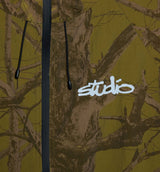 Studio Camo Windbreaker Mens Jacket - Tree Camo Gold