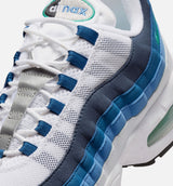 Air Max 95 Big Bubble Slate Mens Lifestyle Shoe - White/Emerald Green/Lake Blue