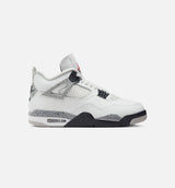 Air Jordan 4 Retro White Cement Mens Lifestyle Shoe - Summit White/Fire Red/Cement Grey/Black Limit One Per Customer