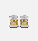 Air Jordan 1 Low Womens Lifestyle Shoe - Gold/White/Gum Yellow