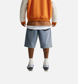 Sportswear Indigo Denim Mens Shorts - Blue Denim/Black/Safety Orange