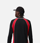Jordan Flight Lng Sleeve Polo Mens Jersey - Black/University Red/University Red