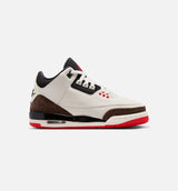 Air Jordan 3 Retro Sail and University Red Grade School Lifestyle Shoe - Sail/Black/University Red/Pale Ivory Free Shipping