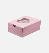 Air Jordan 4 Retro Medium Soft Pink Preschool Lifestyle Shoe - White/Medium Soft Pink/Half Blue
