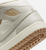 Air Jordan 1 Mid Womens Lifestyle Shoe - Pale Ivory/Hemp/Sail/Light Orewood Brown