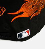 San Francisco Giants Flames 9Fifty Snapback Mens Hat - Black/Orange