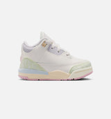 Air Jordan 3 Retro Sail And Jade Aura Infant Toddler Lifestyle Shoe - Sail/Aura/Jade Aura/Iris Whisper