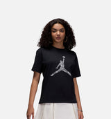 Brooklyn Graphic Womens Short Sleeve Shirt - Black/White