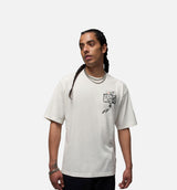 Brooklyn Oversized Graphic Mens Short Sleeve Shirt - Off Noir/Sail