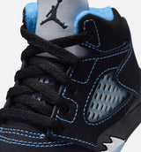 Air Jordan 5 Retro Black Carolina Infant Toddler Lifestyle Shoe - Black/University Blue/White Free Shipping