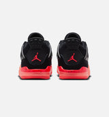 Air Jordan 4 Retro Black Infrared 23 Infant Toddler Lifestyle Shoe - Black/Infrared 23/Bright Mango Free Shipping