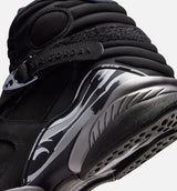 Air Jordan 8 Retro Chrome Black And Light Graphite Mens Lifestyle Shoe - Black/White/Light Graphite