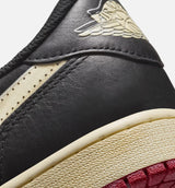 Nigel Sylvester x Air Jordan 1 Retro Low Nitro Mens Lifestyle Shoe - Black/Muslin/Varsity Red Limit One Per Customer