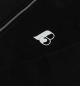 Beniga Logo Zip Up Mens Hoodie - Black/White