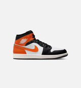 Air Jordan 1 Mid Mens Lifestyle Shoe - Starfish/White/Sail/Black