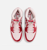 Air Jordan 1 Retro High OG University Red And Light Soft Pink Womens Lifestyle Shoe - University Red/Metallic Silver