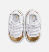 Air Jordan 11 Retro Low Mothers Day Infant Toddler Lifestyle Shoe - White/Metallic Gold/Team Gold