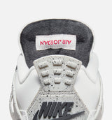 Air Jordan 4 Retro White Cement Mens Lifestyle Shoe - Summit White/Fire Red/Cement Grey/Black Limit One Per Customer