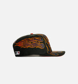 Houston Astros Flames 9Fifty Snapback Mens Hat - Black/Orange