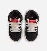 Air Jordan 1 Retro High OG Flight Club Infant Toddler Lifestyle Shoe - Black/Sail/Gum Medium Brown/University Red