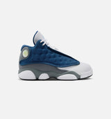 Air Jordan 13 Retro Navy And Flint Grey Preschool Lifestyle Shoe - Navy/University Blue/Flint Grey/White Free Shipping