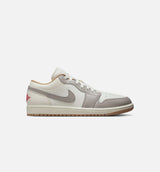 Air Jordan 1 Low Mens Lifestyle Shoe - Sail/Fire Red/College Grey/Hemp