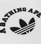 Bape x Adidas All Over Print Mens Short Sleeve Shirt - White