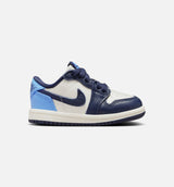 Air Jordan 1 Retro Low OG Obsidian Infant Toddler Lifestyle Shoe - Obsidian/University Blue/Sail
