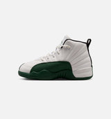 Air Jordan 12 Retro Idols Become Rivals Preschool Lifestyle Shoe - Summit White/Gorge Green/Fierce Pruple Free Shipping