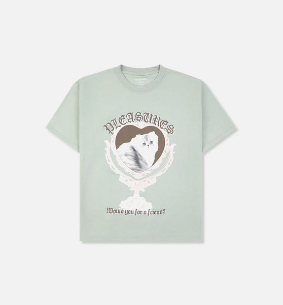 Pleasures P25F085-GRN Mirror Tee Mens Short Sleeve Shirt - Desert