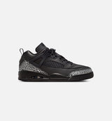 Spizike Low Mens Basketball Shoe - Black/Black/Metallic Silver