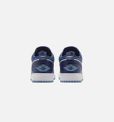 Air Jordan 1 Low Grade School Lifestyle Shoe - Midnight Navy/University Blue/White