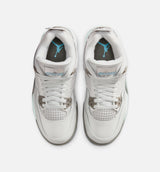 Air Jordan 4 Retro Blue Chill Grade School Lifestyle Shoe - Photon Dust/Blue Chill/Flat Pewter/White/Blue Tint