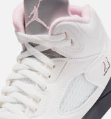 Air Jordan 5 Retro Medium Soft Pink Preschool Lifestyle Shoe - White/Soft Pink/Black Free Shipping