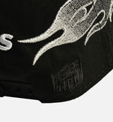 Las Vegas Raiders Flames 9Fifty Snapback Mens Hat - Black/Silver