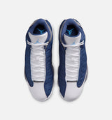 Air Jordan 13 Retro Navy And Flint Grey Mens Lifestyle Shoe - Navy/University Blue/Flint Grey/White Free Shipping