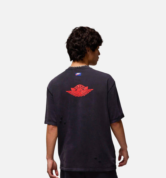 Jordan IB3130-010 Rare Air 85 Mens Short Sleeve Shirt - Black/Red