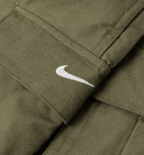 Mid Rise Oversized Woven Cargo Womens Pant - Medium Olive/Sail