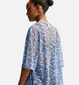 Sportswear Chill Lace Oversized Womens Jersey - Work Blue/Gridiron/White