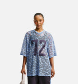 Sportswear Chill Lace Oversized Womens Jersey - Work Blue/Gridiron/White
