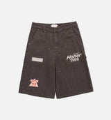 Twill Carpenter Mens Shorts - Black