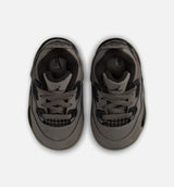 Air Jordan 4 Retro Cave Stone And Black Infant Toddler Lifestyle Shoe - Cave Stone/Black/Moon Particle
