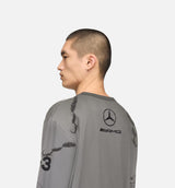 Mercedes Wolf Graphic Mens Long Sleeve Shirt - Black
